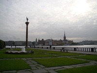City Hall Park and view of city Spires