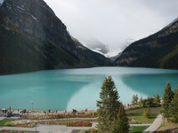 View from our Hotel Room at the Lake Louise Chateau